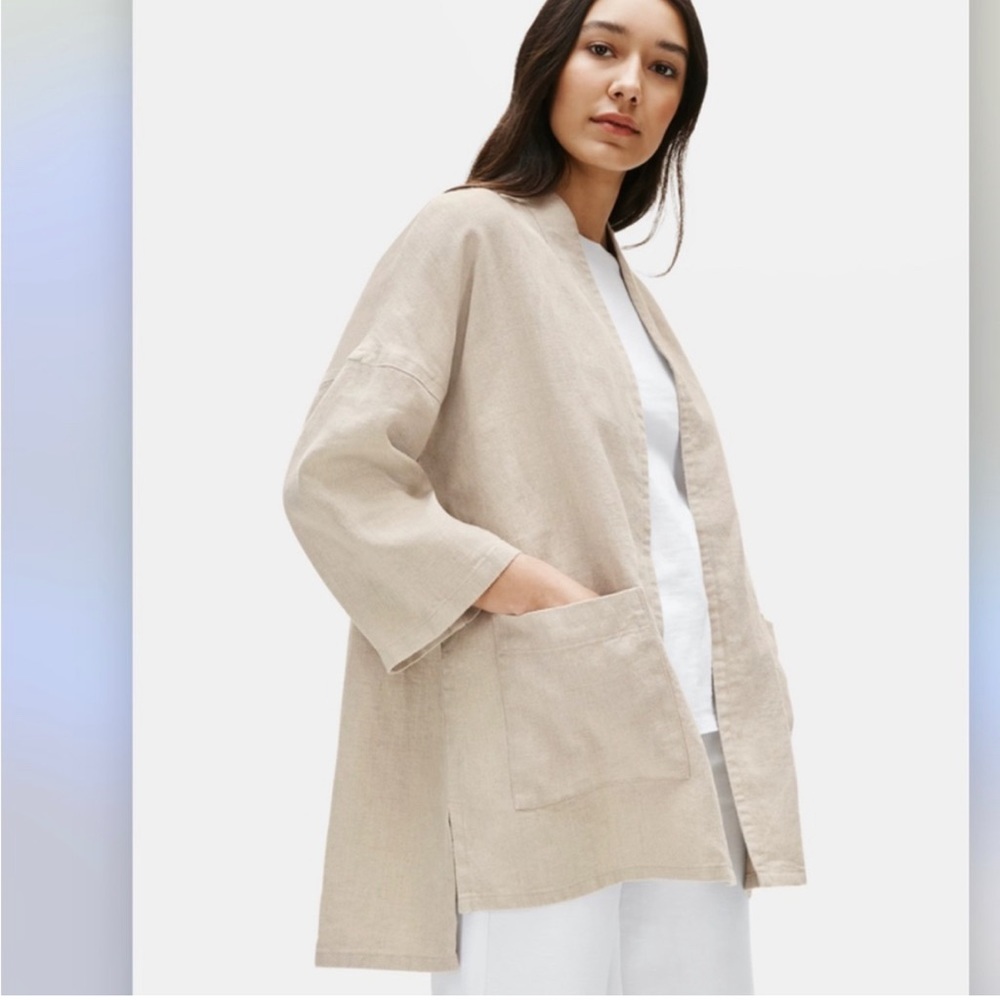 EUC Eileen Fisher Kimono Linen Jacket
